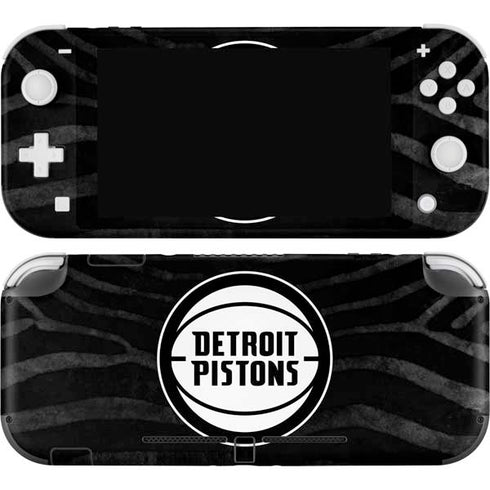 NBA Detroit Pistons Black Animal Print Nintendo Switch Lite Skin